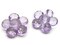 2 35mm Large Purple Flat Faceted Flower Plastic Shank Buttons